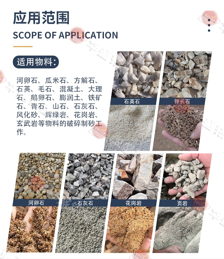 輥壓制砂機適用物料